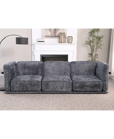 Streamdale Furniture Fashionable modular chenille sofa with iron and wood frame