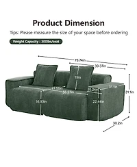 Streamdale Furniture Premium Velvet Modular Sectional Sofa