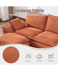 Streamdale Furniture Cloud Modular Corduroy Sectional Sofa