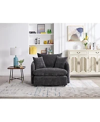 Streamdale Furniture Swivel Sofa Armchair with 3 Pillows