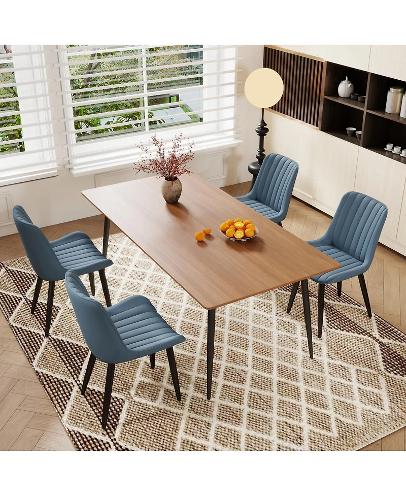 Streamdale Furniture Modern Pu Leather Dining Chairs (Set of 2)