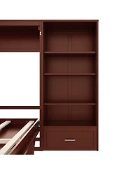 Streamdale Furniture Murphy Bed with Storage, Shelf, Drawer