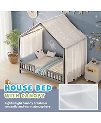 Streamdale Furniture Montessor House Floor Bed with Canopy