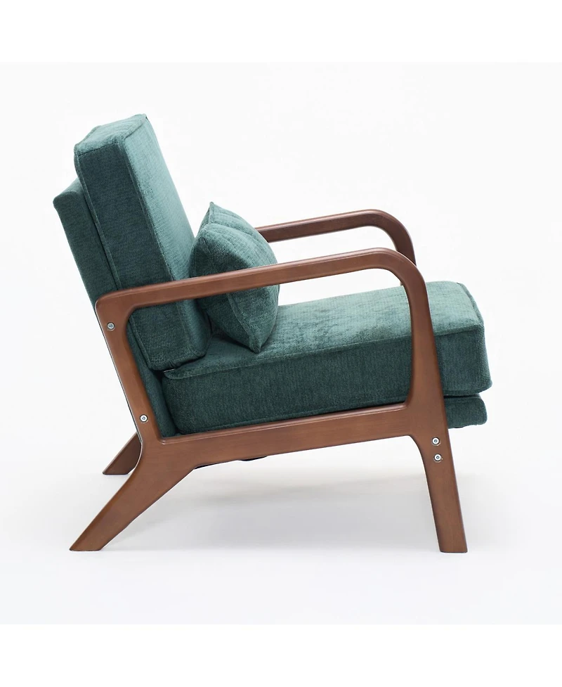 Streamdale Furniture Upholstered Accent Chair with Wood Arms.
