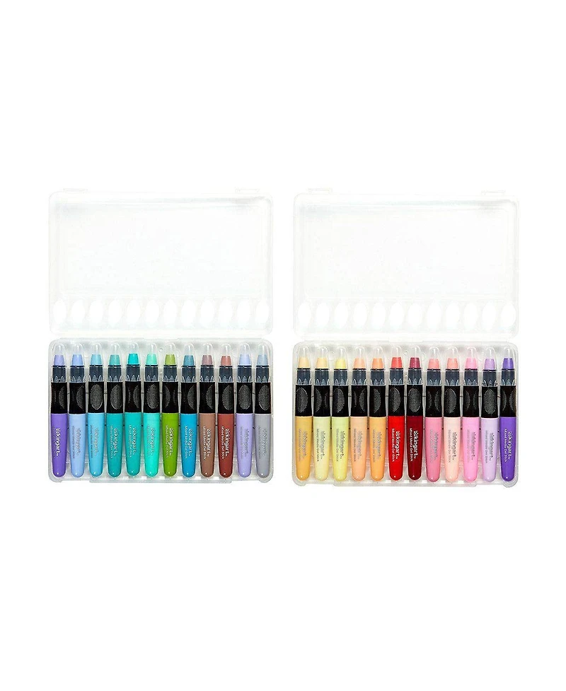 Gnuadz Pastel Gel Stick Crayons Water Soluble 24 Count