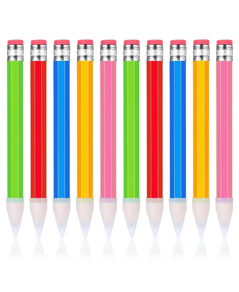 Gnuadz Wooden Pencil Prop Large Funny Cap Novelty 10 pieces
