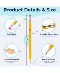Gnuadz Pre-Sharpened Pencils with Erasers for School 600 Pack
