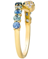 Le Vian Montana Sapphire (3/4 ct. t.w.) & Diamond (1/6 ct. t.w.) Ring in 14k Honey Gold
