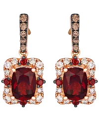 Le Vian Garnet (2-1/20 ct. t.w.) & Diamond (3/8 ct. t.w.) Earrings in 14k Strawberry Gold