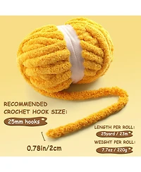 Gnuadz Chenille Chunky Yarn for Hand Knitting Crocheting 7.7 Ounce