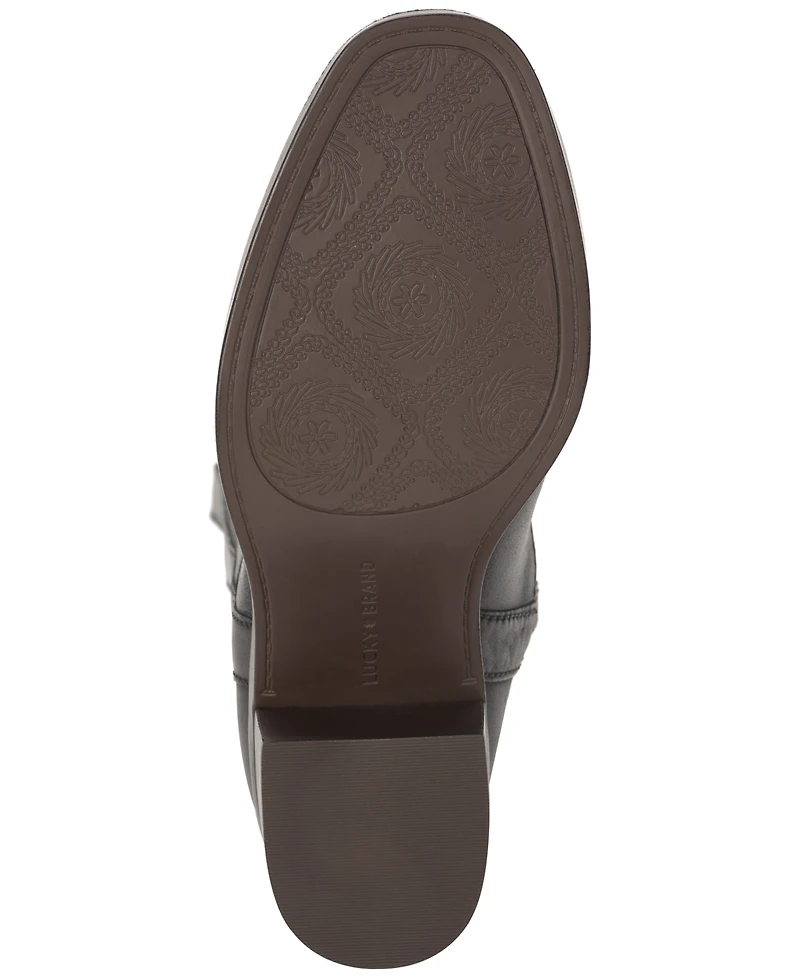 Lucky Brand Women's Adana Wide Calf Tall Block Heel Boots