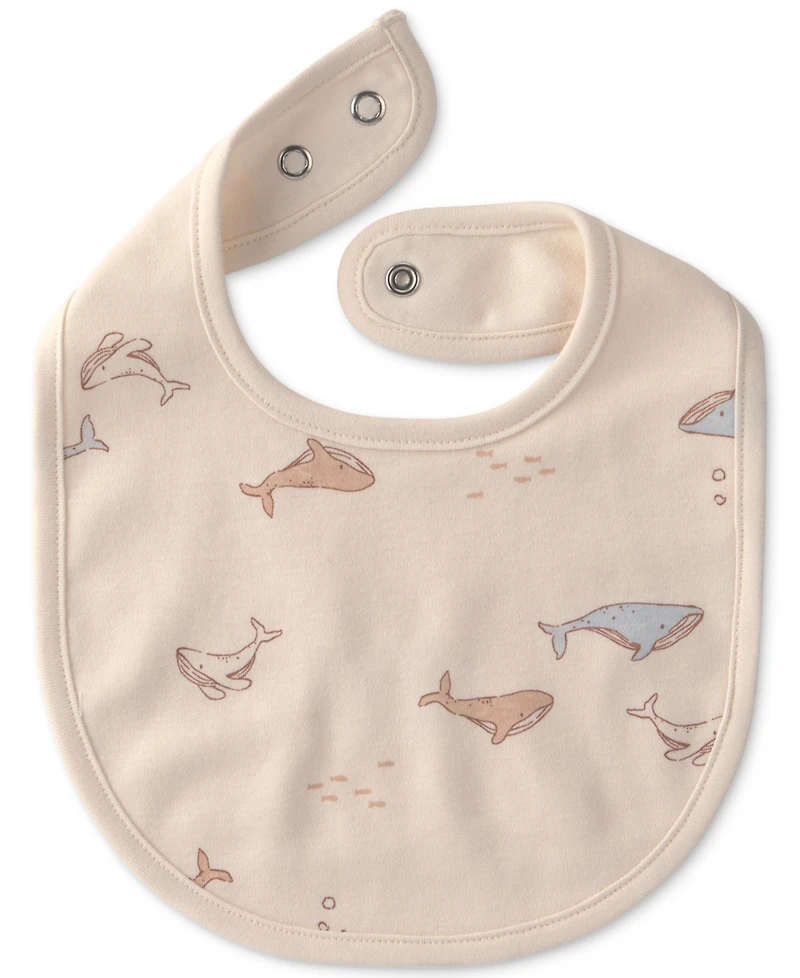 Carter's Baby Boys' Whale Bibs, 3-Pack