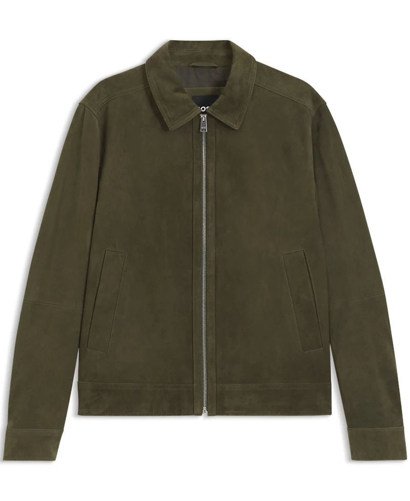 Boss by Hugo Men's Suede Regular-Fit Leather Jacket