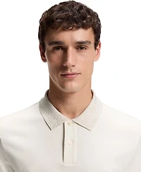Boss by Hugo Men's Cotton Regular-Fit Patterned Collar Polo Shirt