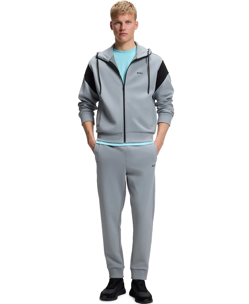 Boss by Hugo Men's Regular-Fit Zip-Up Spacer Pique Sweatshirt