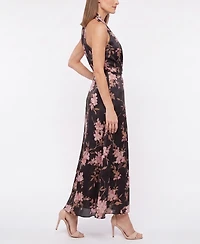 Taylor Women's Floral V-Neck Fit & Flare Dress