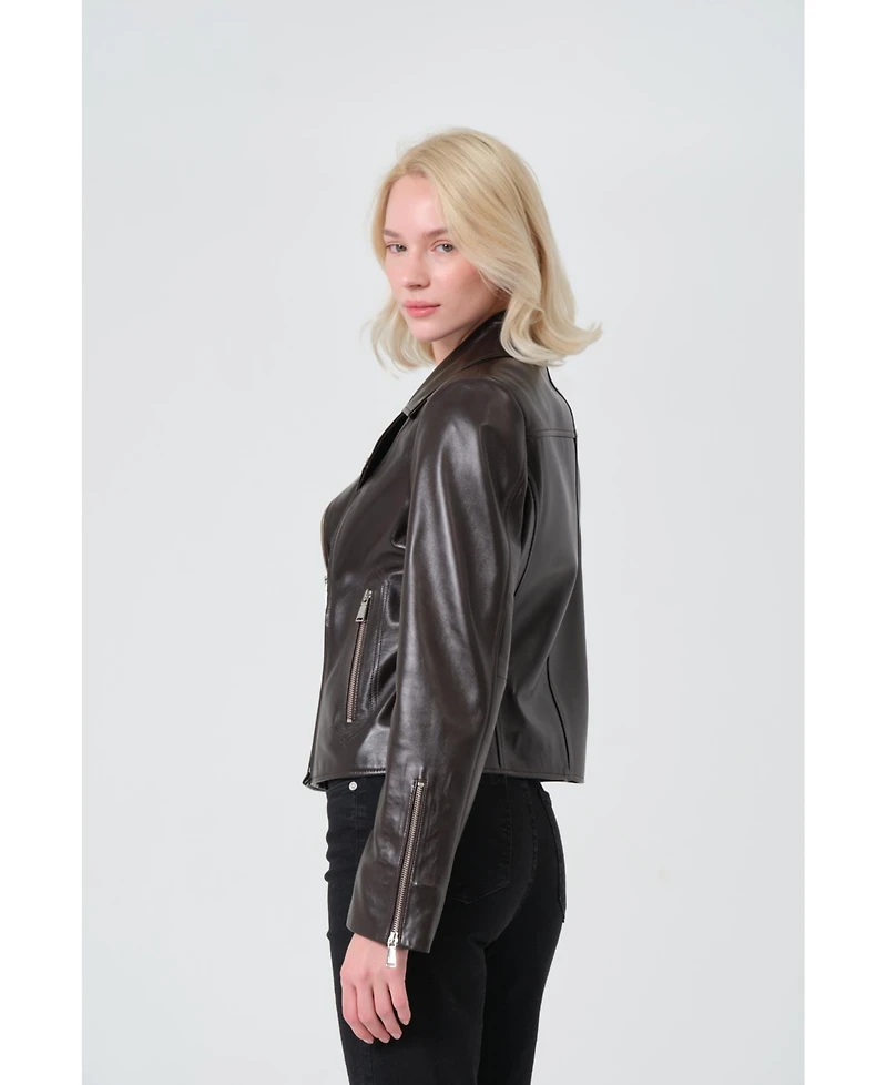 Furniq Uk Women's Leather Jacket Created for Macy's