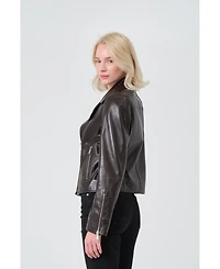 Furniq Uk Women's Leather Jacket Created for Macy's