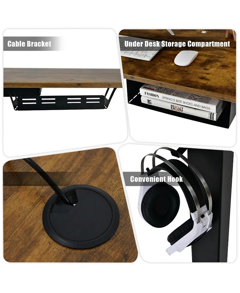 Gouun Electric Sit-to-Stand Desk with Digital Controller and Usb Charging Port