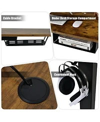 Gouun Electric Sit-to-Stand Desk with Digital Controller and Usb Charging Port