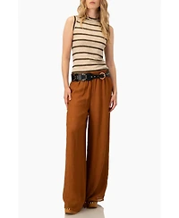 Ivonne Women's Airy Wide-Leg Elastic Waist Pants