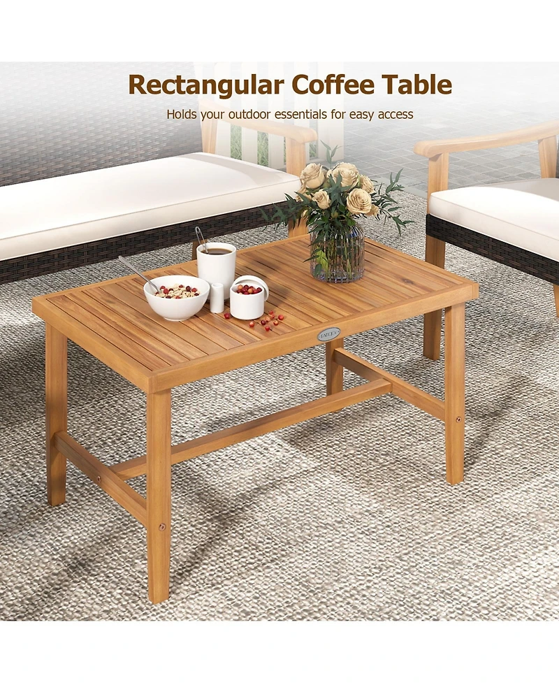 Slickblue Patio Furniture Set 4 Piece Rattan Chairs with Cushions