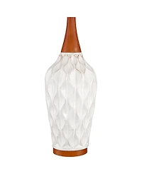 360 Lighting Mid Century Modern Table Lamp with Dimmer 30" Tall Ceramic Shade for Bedroom Bedside