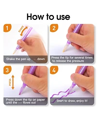 Glitter Highlighters Chisel Tip Sparkle No Bleed Pastel Markers