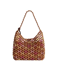 Coach Wooden Beaded Brooklyn Small Shoulder Handbag