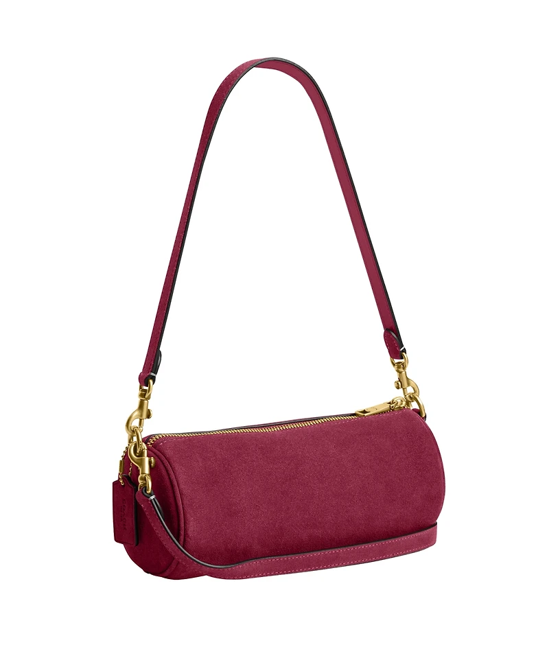 Coach Suede Small Barrel Bag