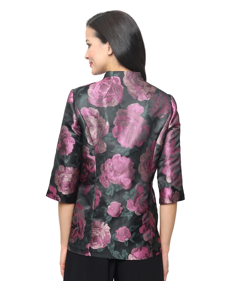 Alex Evenings Women's Printed Jacquard Twinset