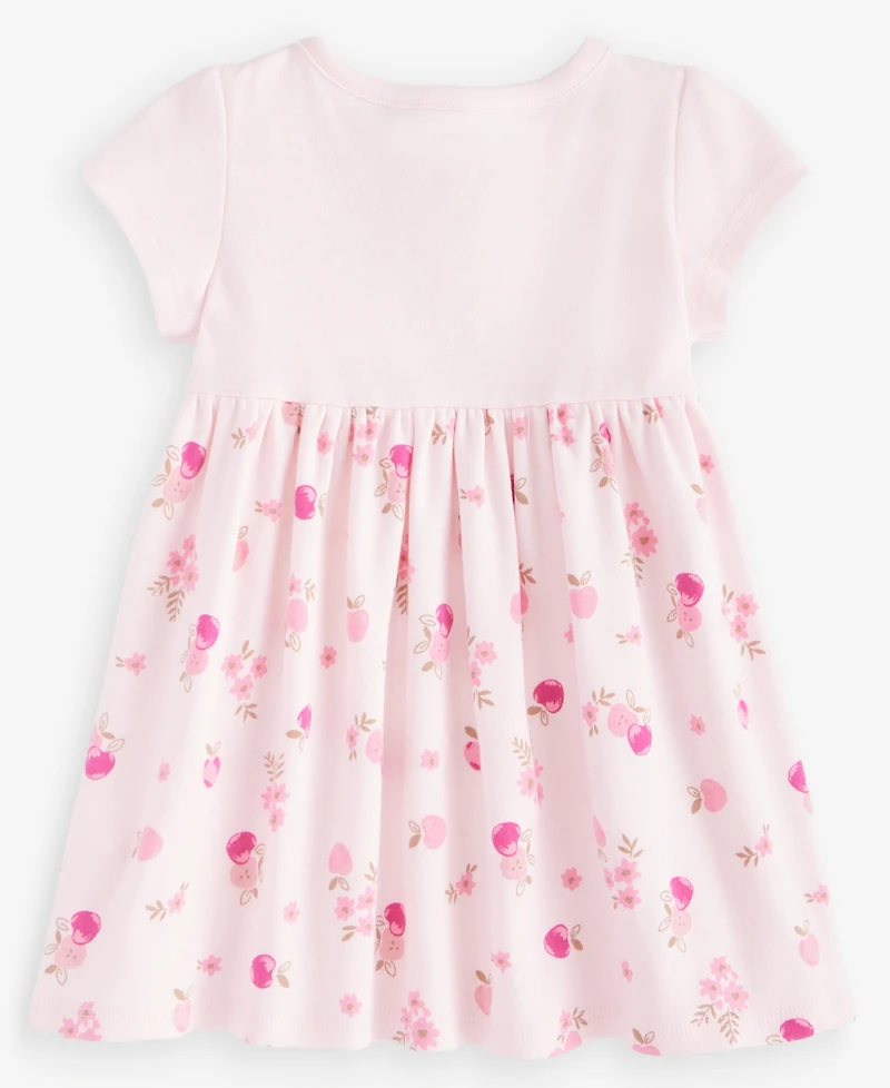First Impressions Baby Girls' 0M-24M Short-Sleeve Apple-Print Dress, Macy's Exclusive