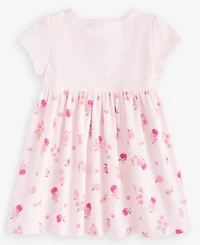 First Impressions Baby Girls' 0M-24M Short-Sleeve Apple-Print Dress, Macy's Exclusive