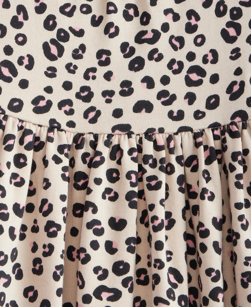 First Impressions Baby Girls' 0M-24M Short-Sleeve Leopard-Print Cotton Dress, Macy's Exclusive