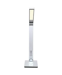360 Lighting Jett 16 1/2" High Small Modern Desk Lamps Set of 2 Usb Port Night Light Led Silver Metal Home Office Charging