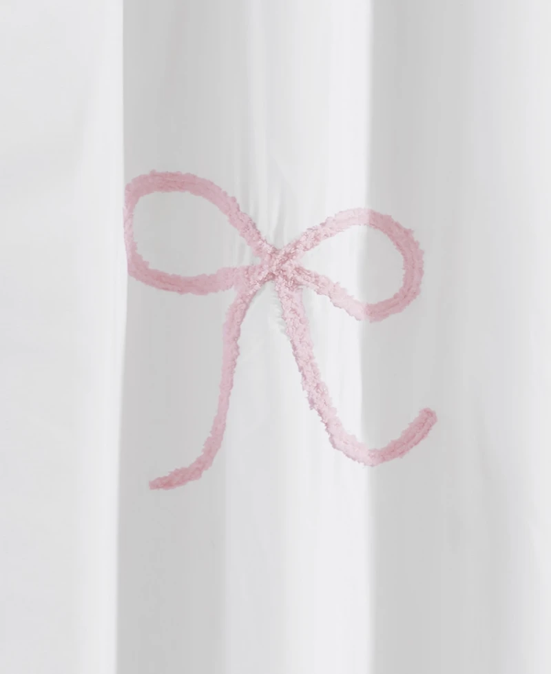 Truly Soft Textured Bow Shower Curtain, 72" x 72"