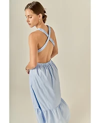 English Factory Women's Elastic Detail Sleeveless Dress