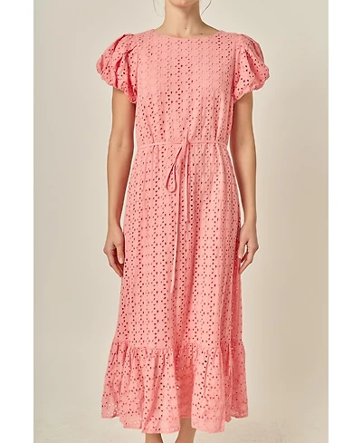 English Factory Women's Eyelet Midi Dress
