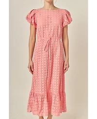 English Factory Women's Eyelet Midi Dress