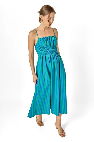 English Factory Women's Stripe Sleeveless Maxi Dress