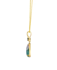 Le Vian Aquaprase, Montana Sapphire (1-3/4 ct. t.w.) & Diamond Pendant Necklace in 14k Honey Gold