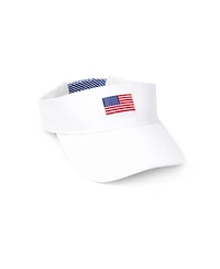 Bits & Bows Kids and Little/Big Unisex American Flag Visor