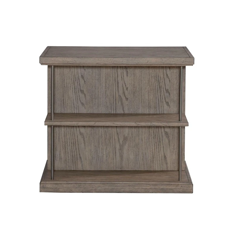 Liberty Furniture Industries, Inc. City Scape Metal Accent Oak Wood End Table for Living Room