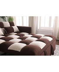 Streamdale Furniture 3-in-1 Sleeper Sofa Couch Bed, Small Teddy Convertible Loveseat Futon