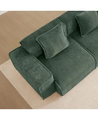 Streamdale Furniture Streamlined Deep Seat Modular 3-Seat Sofa with French Edge Piping