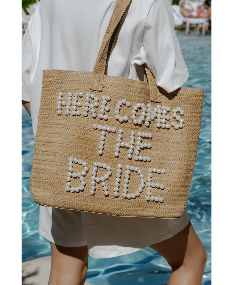 Untamed Petals Here Comes the Bride Pearl Tote