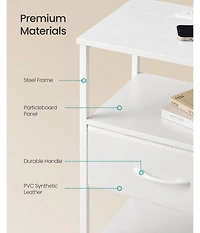 Slickblue Smart Bedside Table with Charging Station and App Led Lights