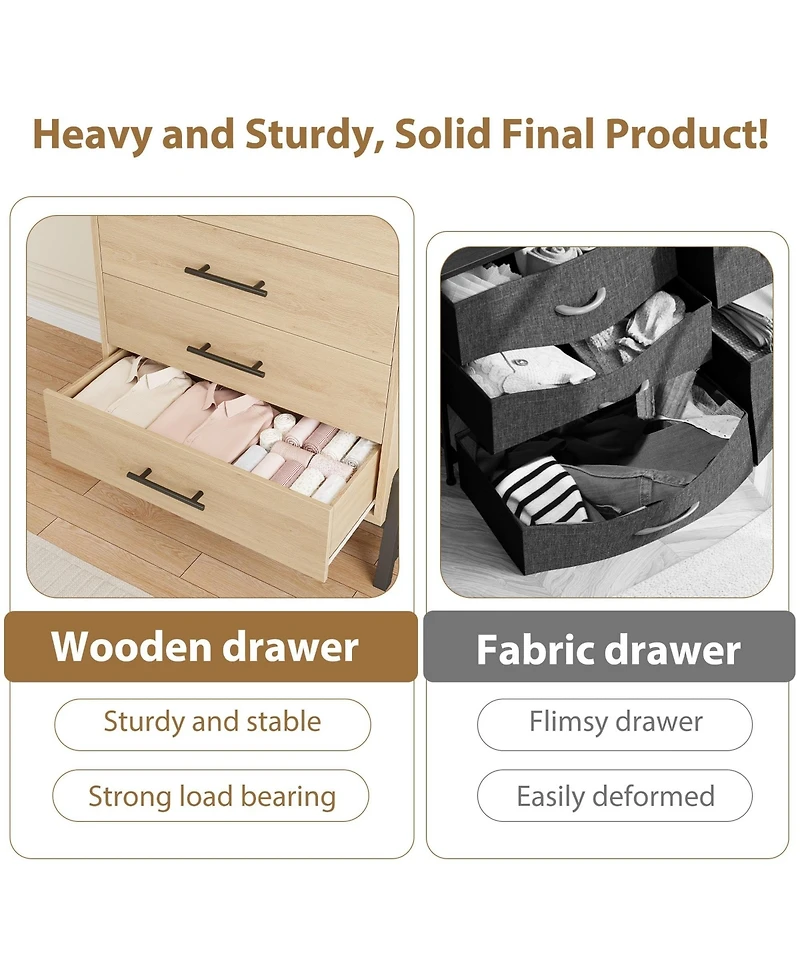 gaomon 4-Drawer Dresser for Bedroom Tall Freestanding Wooden Storage Chest
