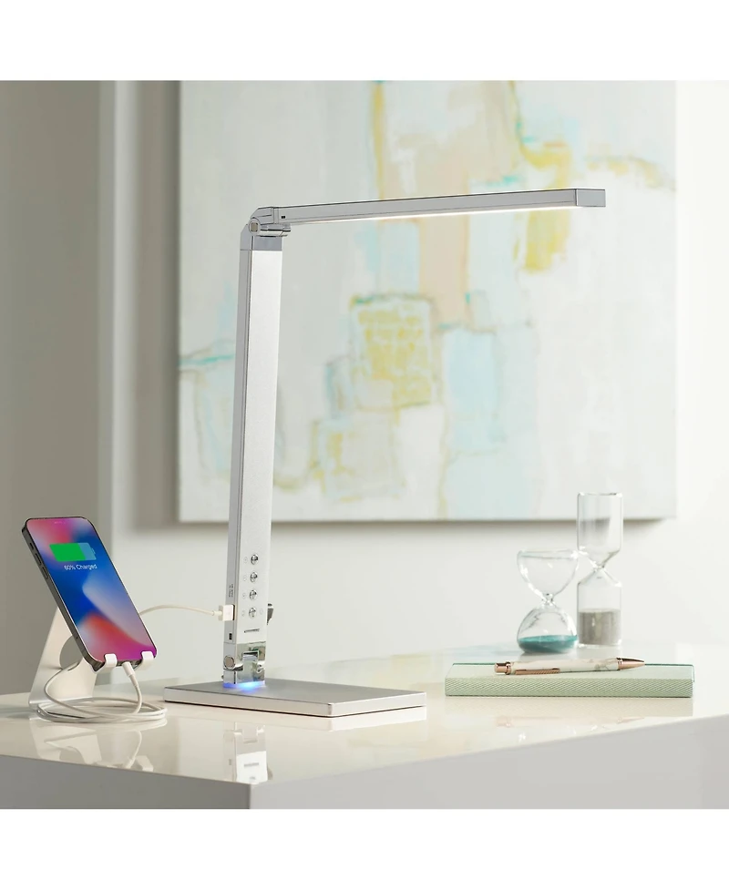 360 Lighting Modern desk lamp, 16.5 inches , with touch dimmer, Led nightlight, and built-in Usb port-ideal for bedside or home office.