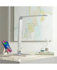 360 Lighting Modern desk lamp, 16.5 inches , with touch dimmer, Led nightlight, and built-in Usb port-ideal for bedside or home office.
